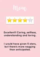 4 Star Mom Rating Card created by Creative Creator