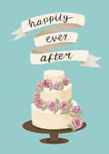Happily Ever After - Wedding day cake card created by Silky Rose Design