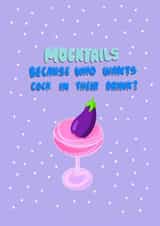 Mocktails Funny Sober Card created by Sober Girl Society