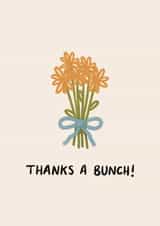 ‘Thanks A Bunch’ Floral Thank You Card created by EilidhIllustrates