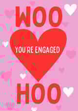Cute engagement card to congratulate a friend on their exciting news created by thelittleone