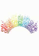 Bubbly Rainbow Congratulations created by @jpcreative_designs