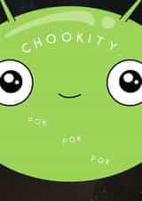 Chookity Pok Mooncake Final Space greetings card created by @punbelievable