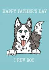 Husky Father's Day Card created by Gibbo The Doodler