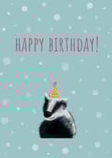 Party Badger Birthday Card created by JodieArt