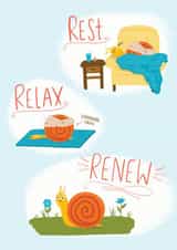 Get Well Snail - Rest, Relax, Renew! created by Fox Card Co