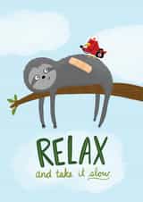 Sloth Relax Get Well Soon created by Fox Card Co
