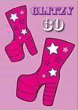 Glitzy 60th Pink Glam Birthday Card created by Anna Ratty