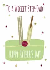 Wicket Step-Dad Cricket Father's Day card created by Missycards