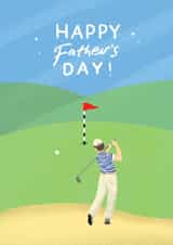 Golfing fathers day card created by Salty Siren Studios