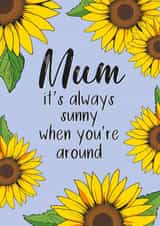 Pretty Birthday Card - For Mum - Sunflower created by Lucy Marie Design