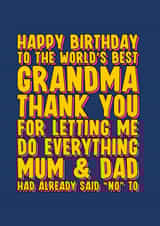 Funny Birthday Card for Grandma created by Blind Faith
