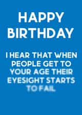 Eye Test Birthday Card created by Sketchy Cards