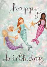 Pretty Mermaid Birthday Card created by Love Lucy Illustration