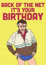 Alan Partridge, Back of the net birthday card created by Swazzdraws