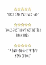 5 Star Dad Reviews Card created by Sketchy Print Co