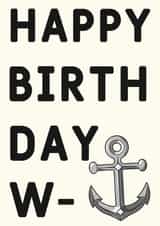 Happy Birthday w(anchor) created by HURRICANE REMI