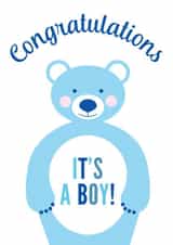 Congratulations it's a boy - new baby card created by Hello Fridays Studio