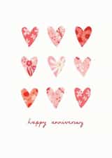 Hearts classic Anniversary card created by Alex Hoskins