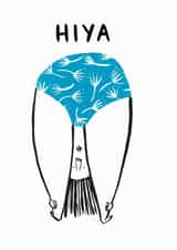 'Hiya' Yoga Lady Card  created by Abigail Burch