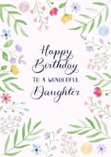 Classic Birthday Card - For Daughter - Flowers created by Nicki O'Donoghue Studio