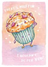 Cute Muffin Love Card created by Quiet Forest Illustration