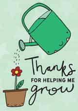 Thanks for helping me grow teacher card created by Dottypink Designs