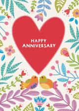 Happy Anniversary Love Birds created by Leaf Lane Studio