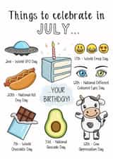 July Birthday Card created by Creaternet