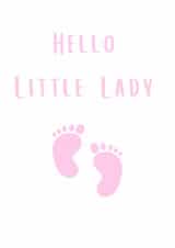 Hello Little Lady - New Baby Girl Card 1001 created by A Bee's Designs