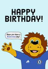 Chelsea Football Mascot Birthday Card created by Meg Makes It