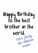 Best brother rude birthday card created by Melissa Charlotte