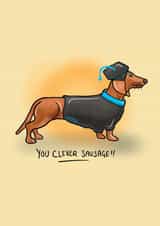Clever Sausage Dog Graduation Card created by Just Daydreaming