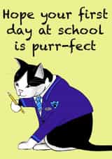 A purr-fect first day at school card created by Art by Reb
