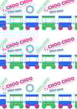 Choo Choo train card new baby boy created by Nicky Dawson