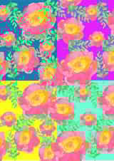 Floral 'just for you' blank art card created by Nicky Dawson