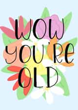 Wow you’re old birthday card created by Milliewest