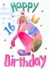 Cool chic 16th Birthday Card created by Yulia Bogatyreva