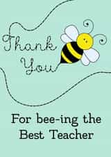 Bee Teacher thank you card created by Wooden It Be Precious