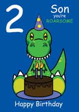 Roarsome Son 2nd Birthday Card  created by @Cupsie's Creations