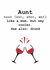 Cool Aunt Definition created by Vivid Variations
