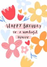 Happy Birthday to a Wonderful Human created by Leah Alefounder Illustrations