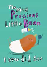 New baby precious little bean card created by Lucy and Lolly