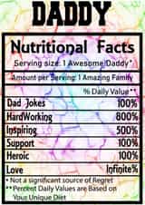 Daddy Nutritional Facts Funny Father's Day Card created by MoriiMoments
