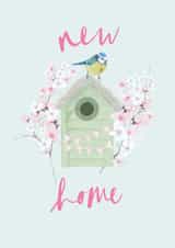 Pretty Bird House New Home Card - Cherry Blossom - New Home created by Honey & Velvet Studio