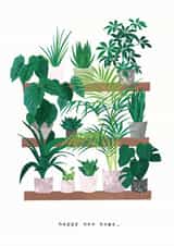 Pretty Contemporary New Home Card - House Plants - Happy New Home created by Little Prints Charming