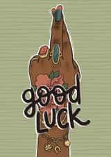 Good Luck Fingers Crossed created by Tee Ansell Draws