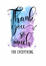 Thank you for everything card created by Louise Potton Designs