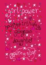 Birthday Card for Your Gorgeous Girl Power star Daughter! created by Paperlicious
