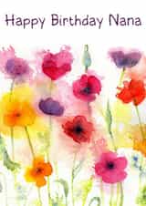 Colourful Poppies Happy Birthday Nana created by Penny SILVERTHORNE